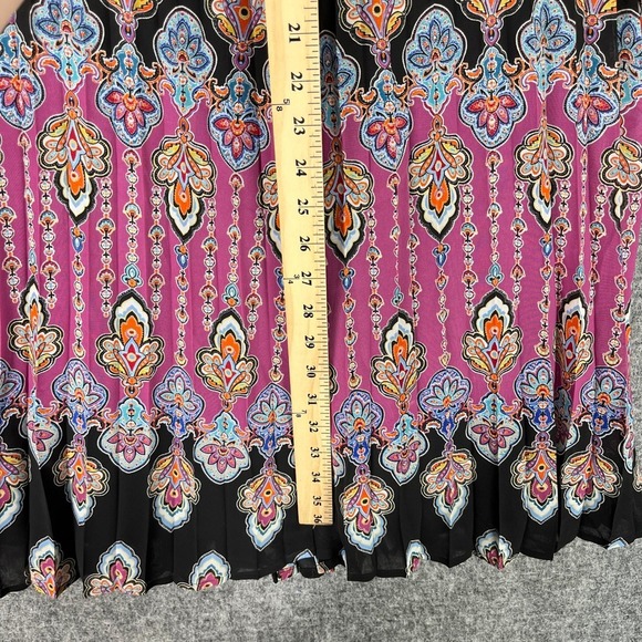 Nicole By‎ Nicole Miller Womens 6 Boho Pleated Shift Dress Retro Festival Chic - Picture 8 of 11